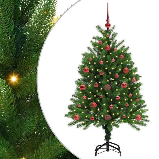 Sapin de noël avec 150 led avec support vert 120 cm pe