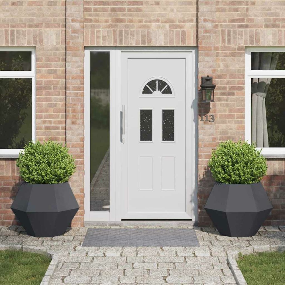 Jardinière 2 pcs anthracite 75 x 75 x 60 cm acier