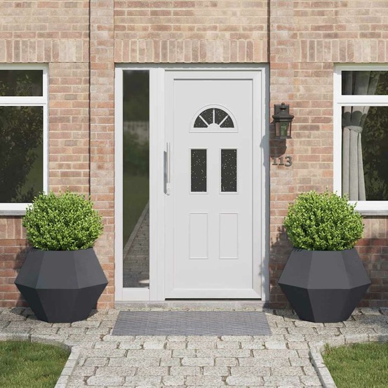 Jardinière 2 pcs anthracite 75 x 75 x 60 cm acier