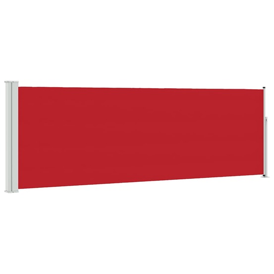 Auvent latéral rétractable de patio 100x300 cm rouge