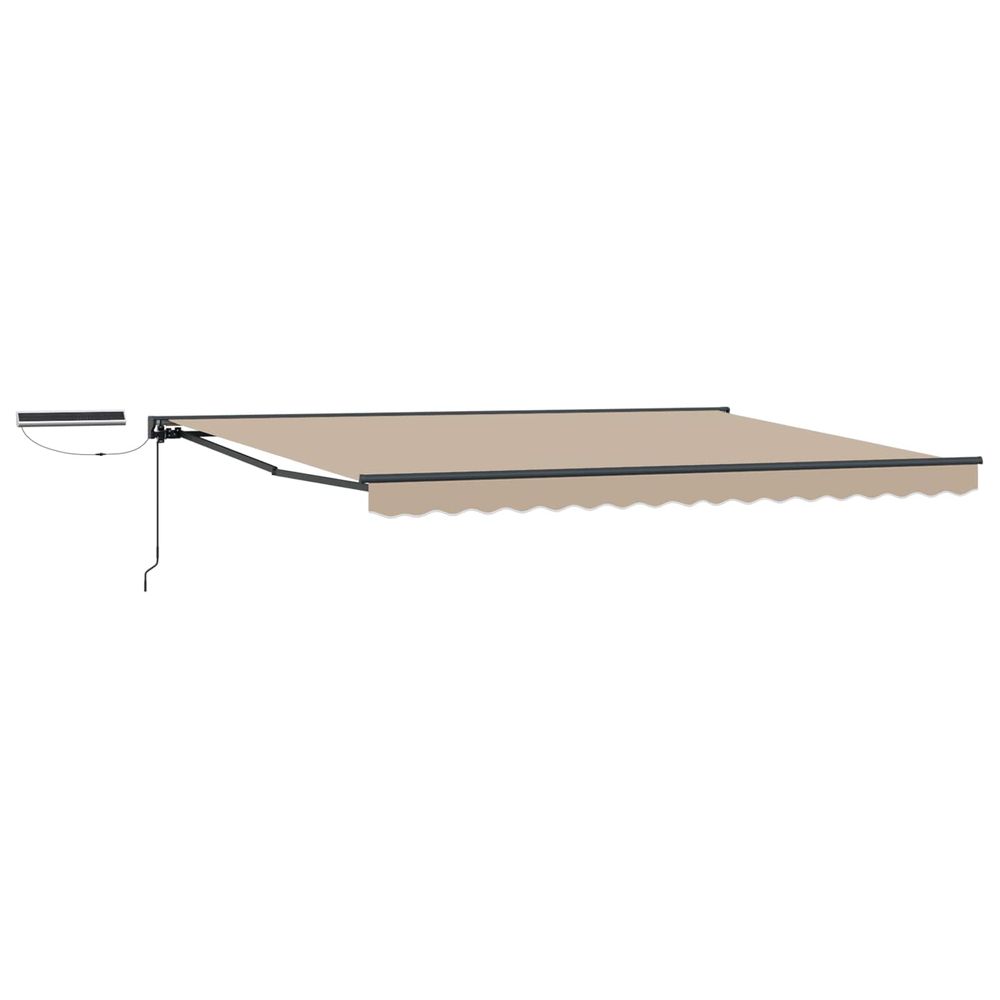 Auvent rétractable électrique beige et anthracite 4 × 3 m