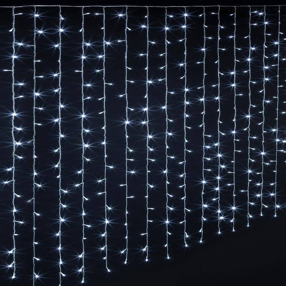 rideau lumineux d'intérieur et d'extérieur 2 x 2 m 200 LED