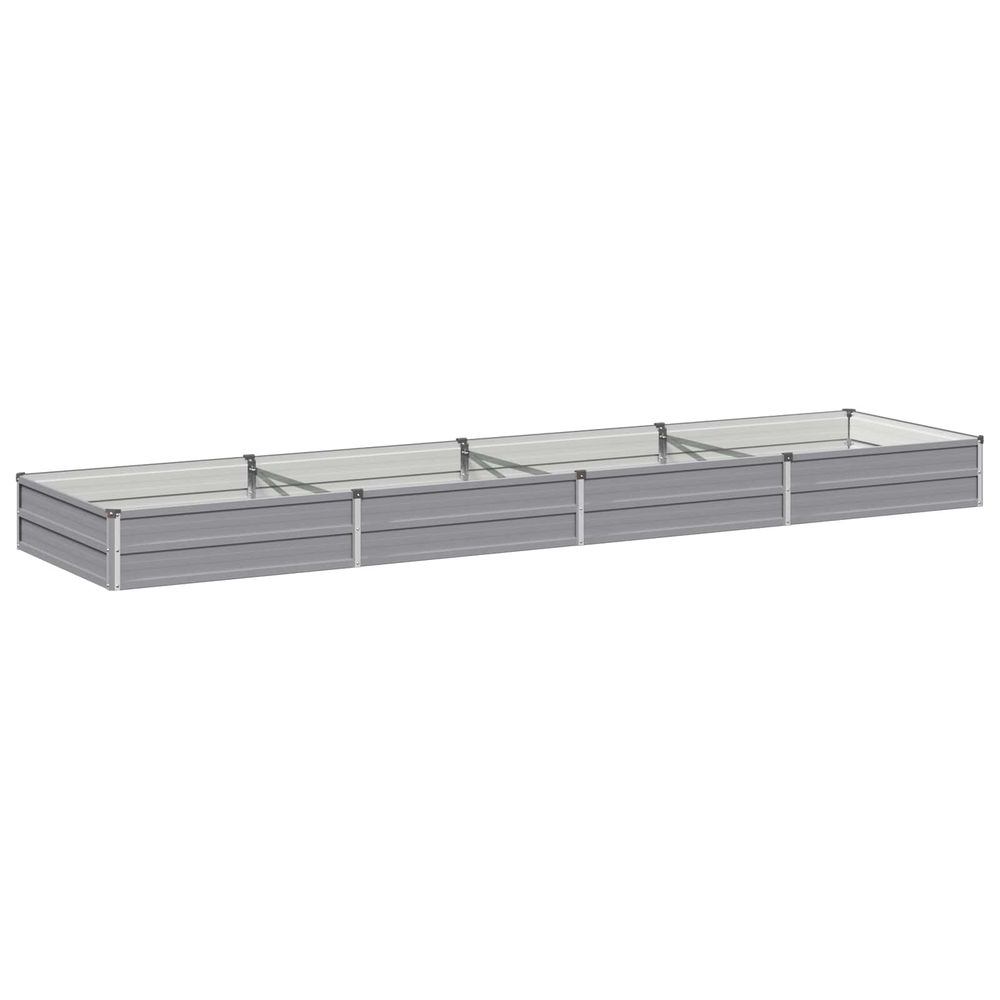 Jardin surélevé gris 320 x 80 x 24 cm acier laminé à froid