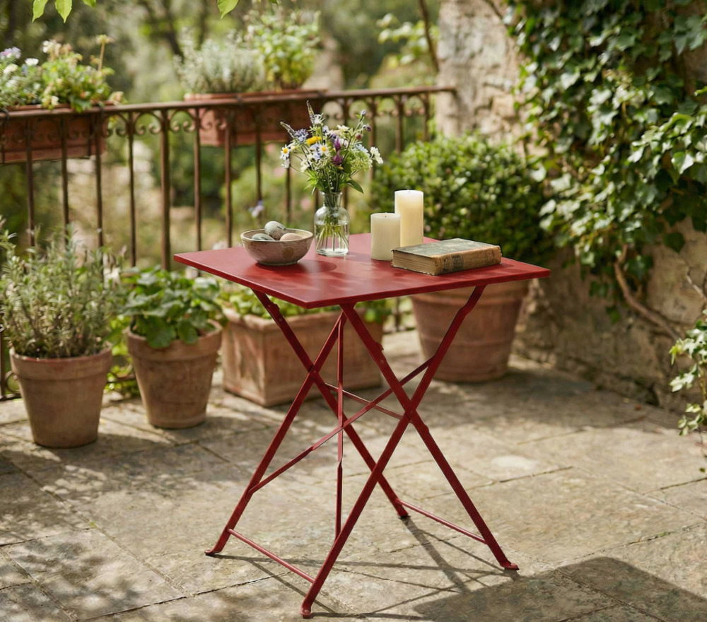 Table de jardin pliante - 2 places - bordeau - florence