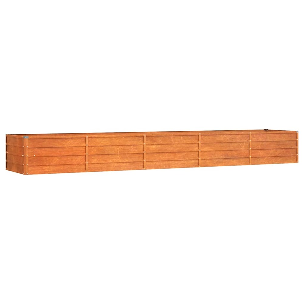 Lit surélevé de jardin rouillé 400x80x45 cm acier corten
