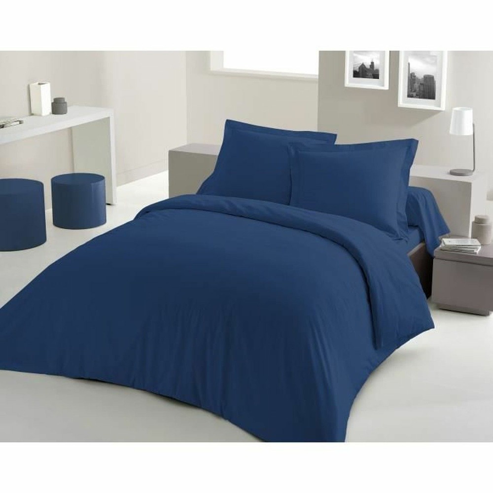 Parure de couette - 240x260 cm - 100% coton - bleu