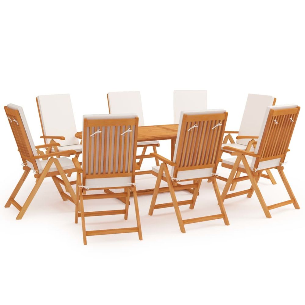 Salon de jardin 9 pcs avec coussins