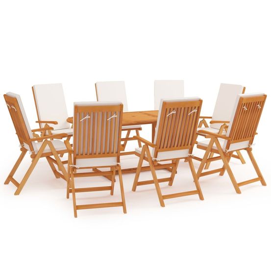 Salon de jardin 9 pcs avec coussins