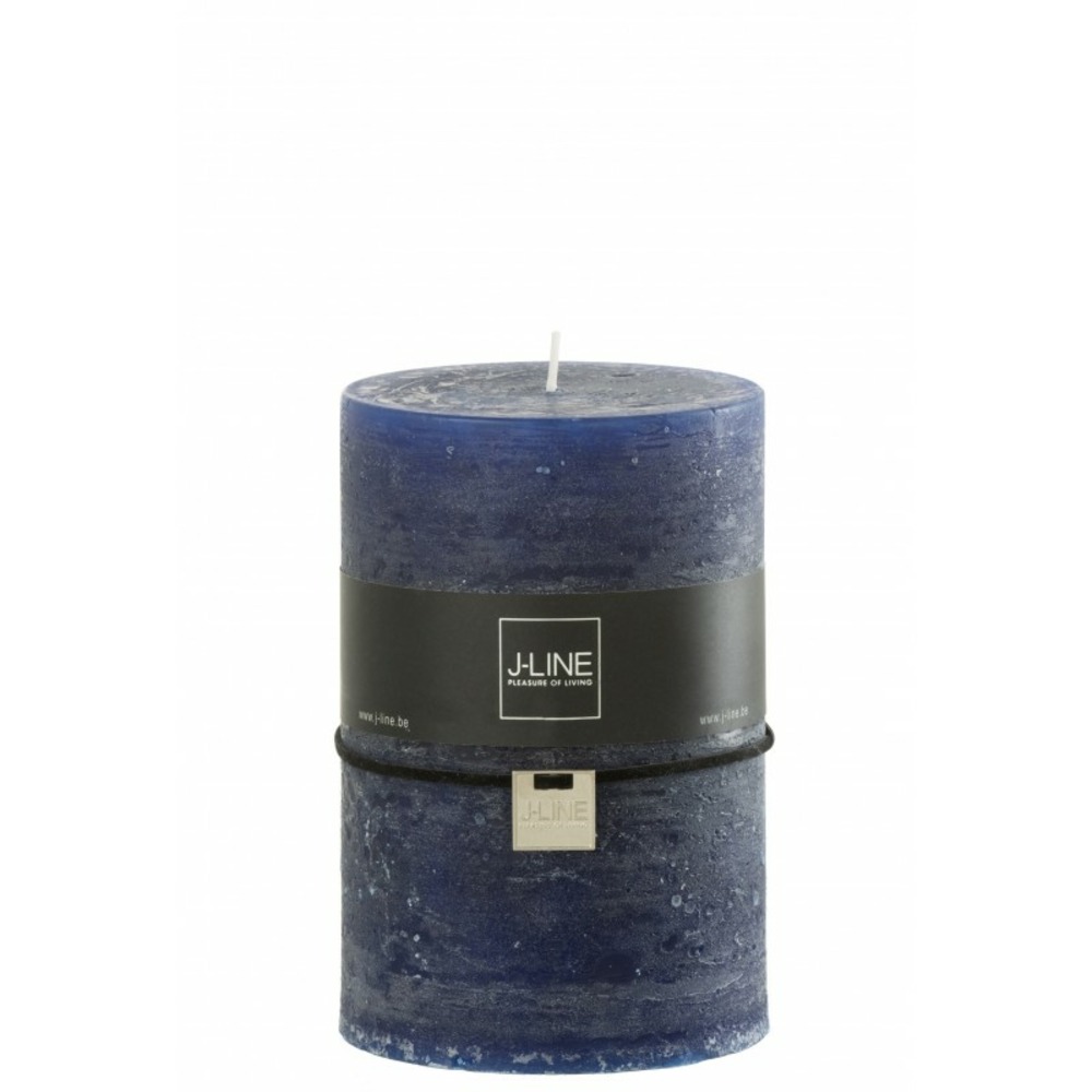 Bougie cylindrique 120h bleu 10x10x15 cm