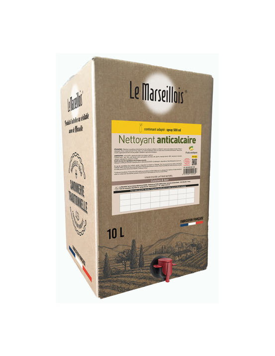 Nettoyant anti-calcaire ecocert bib 10l - le marseillois
