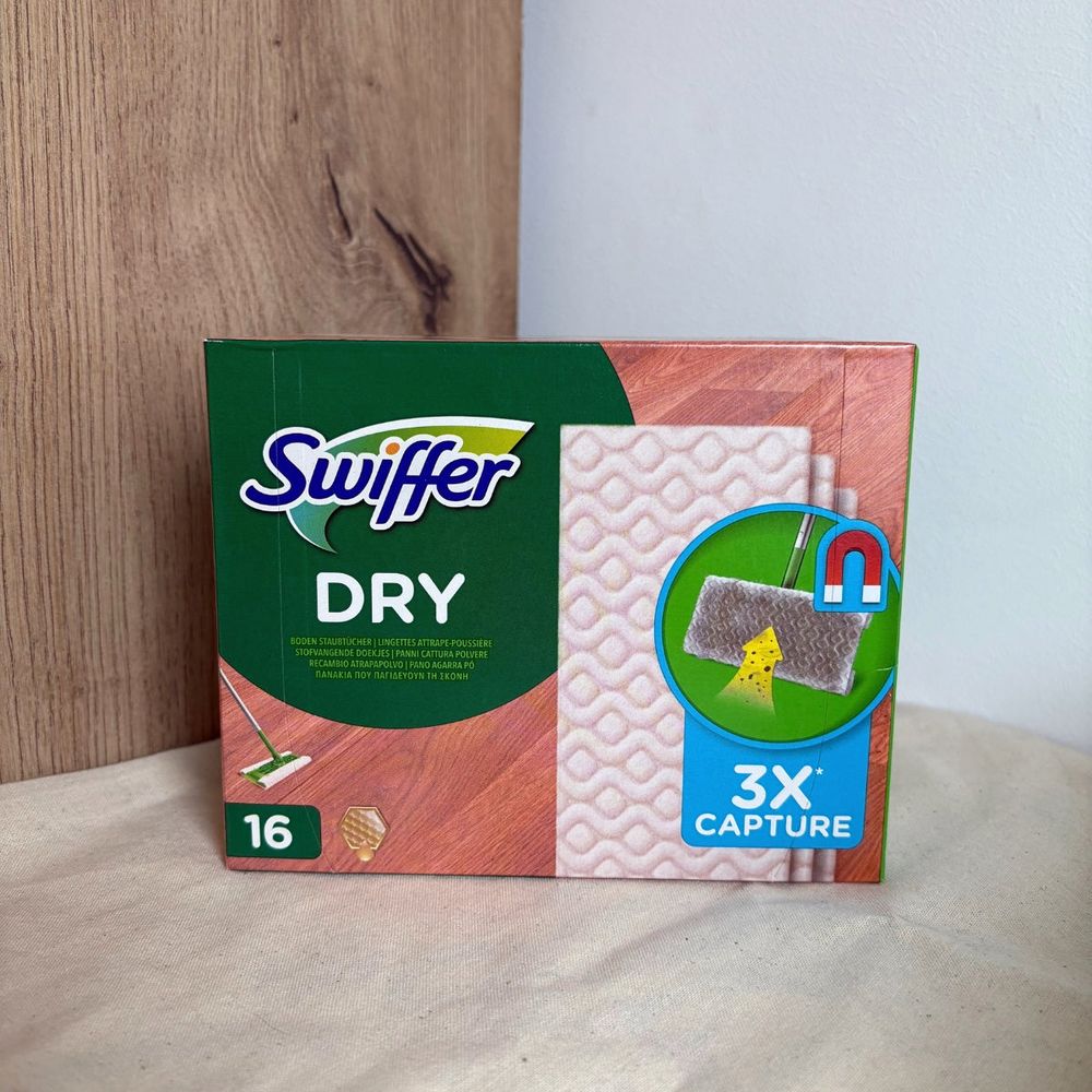 Swiffer dry recharge lingettes balai << attrape-poussière >> – 16 lingettes