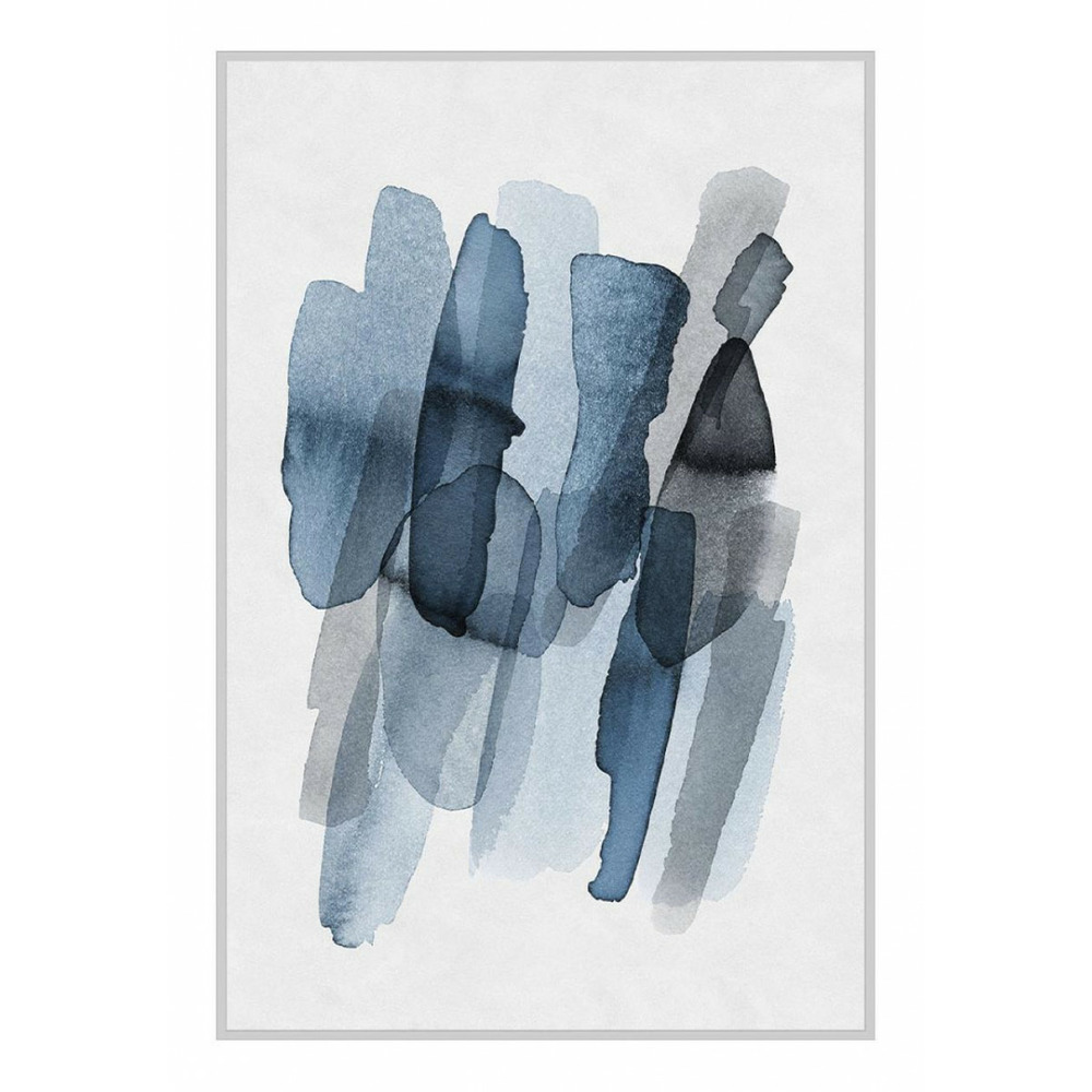 Tableau toile bleu - décoration d'autrefois