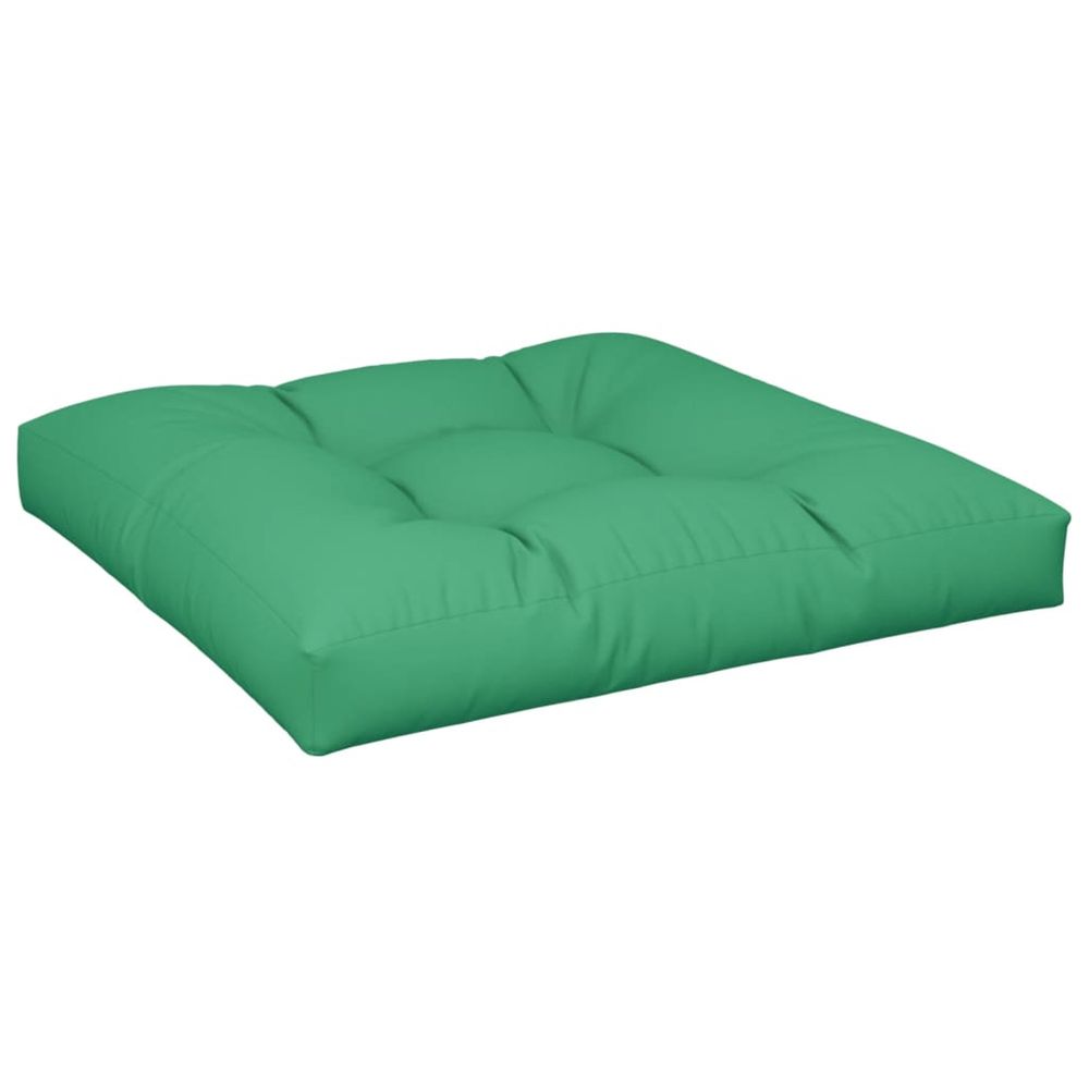 Coussin de palette vert 80x80x12 cm tissu
