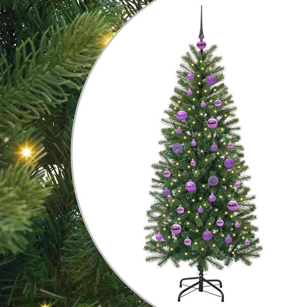 Sapin de noël artificiel vert 150 cm pe et pvc