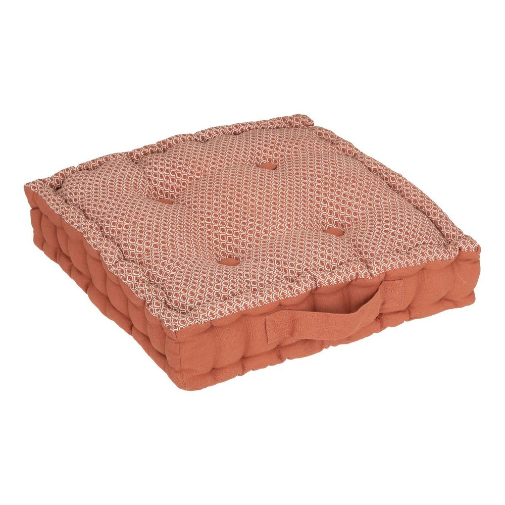 Coussin de sol otto - coton - rose terracotta - 40x40 cm