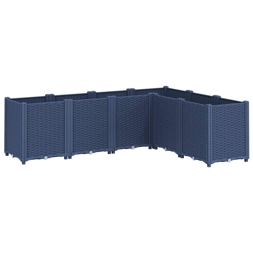 Jardinière d'extérieur bleu gris 160x120x53 cm pp