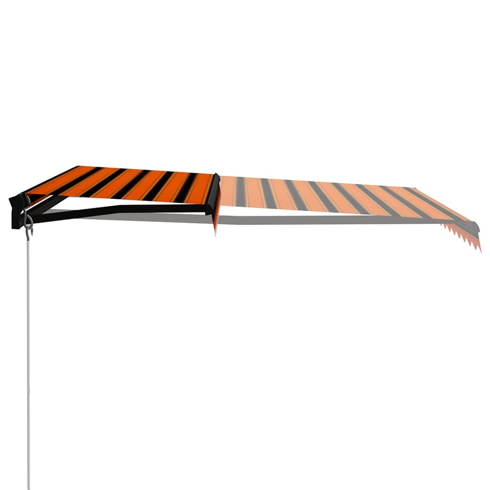 Auvent manuel rétractable 350x250 cm orange et marron