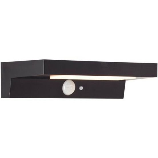 Applique extérieure - - barker - led et solaire - détecteur de mouvement - plastique - 4 w - noir