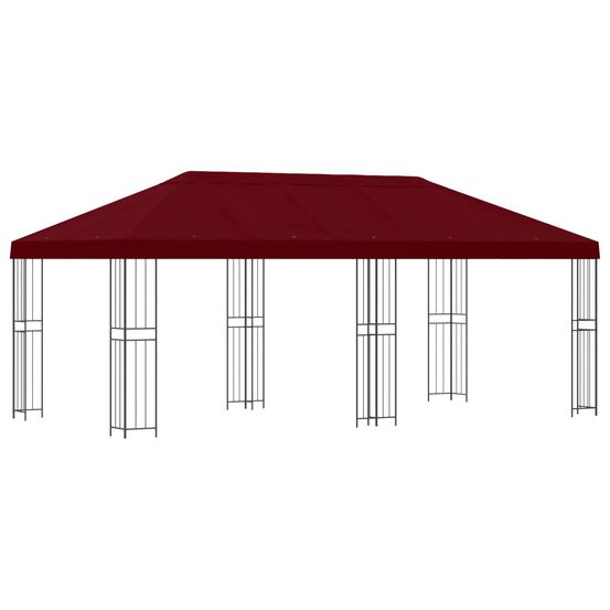 Abri de jardin 6 x 3 m bordeaux polyester et acier 190 gsm