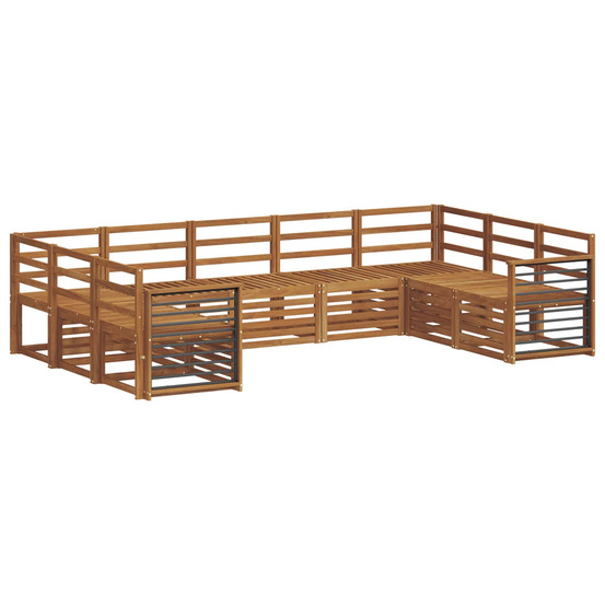 Ensembles de canapés 9 pcs naturel bois d'acacia massif