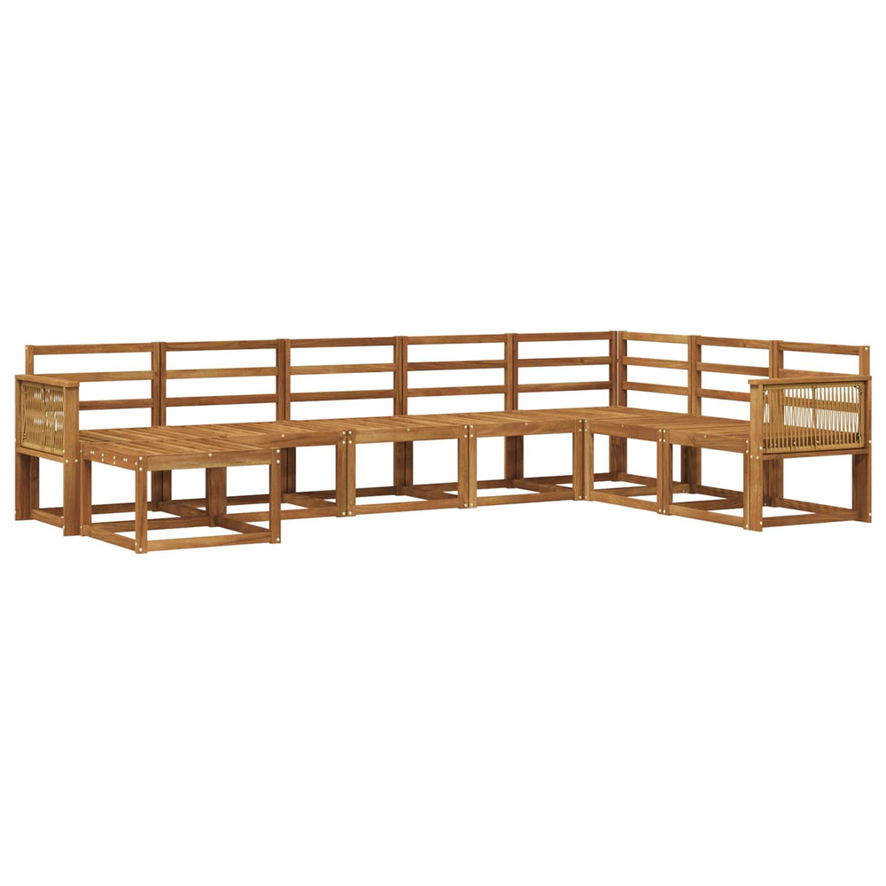 Ensemble de canapés d'extérieur 8 pcs naturel