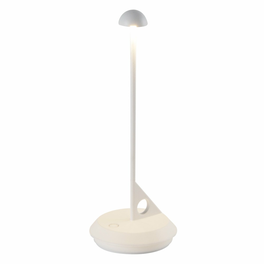 Lampe de table sans fil led lume blanc aluminium h29 cm