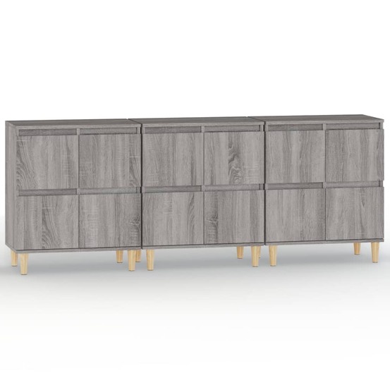 Buffet bahut commode armoire meuble de rangement organisateur cuisine salle de séjour salons 3 pcs sonoma 60 x 35 x 70 cm boi