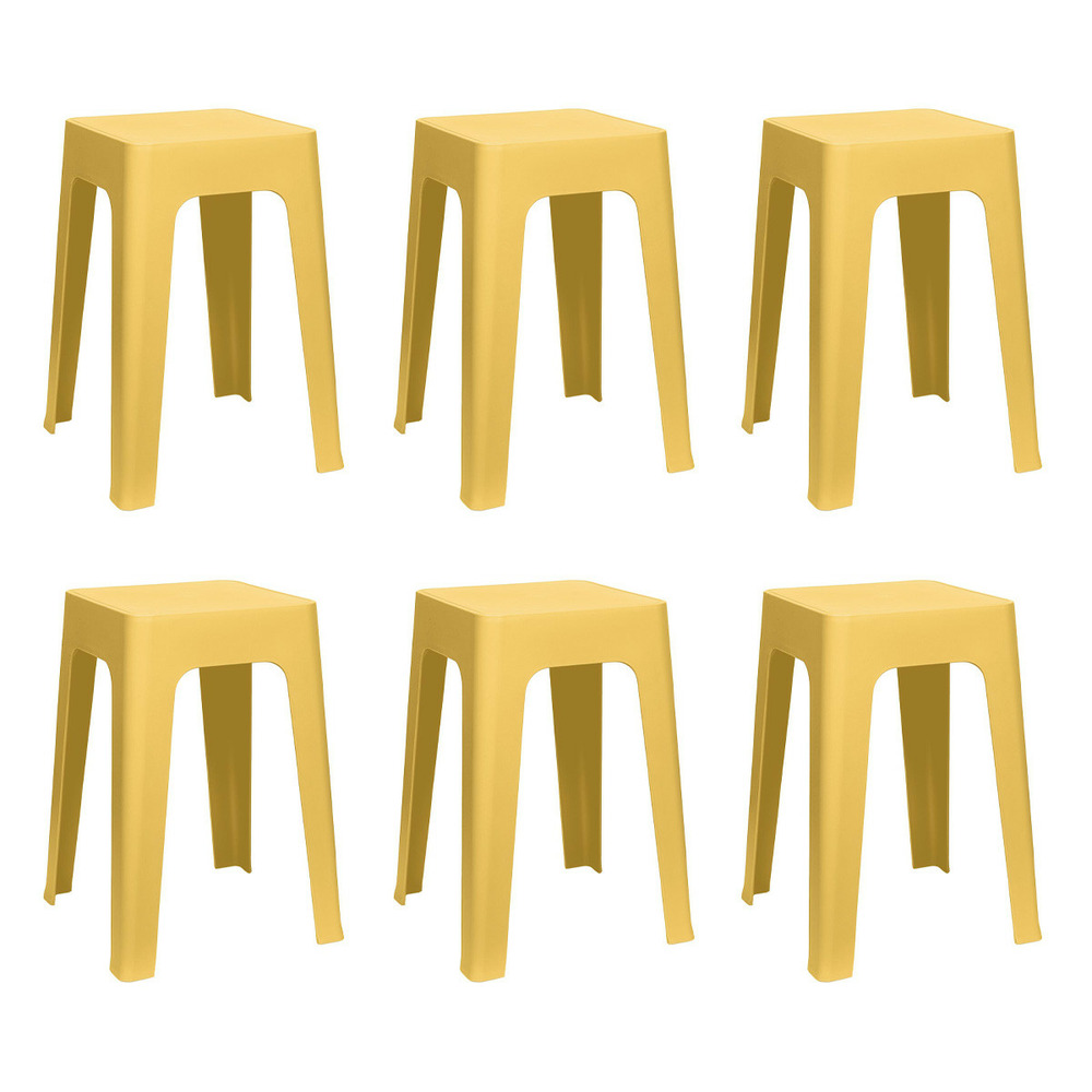 Lot de 6 tabourets empilables 