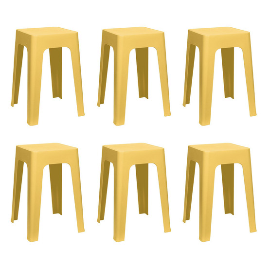 Lot de 6 tabourets empilables