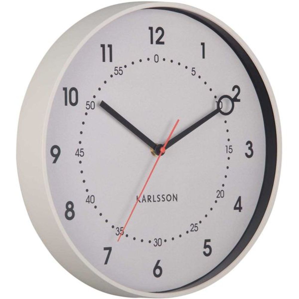 Horloge murale en résine fresco gris foncé