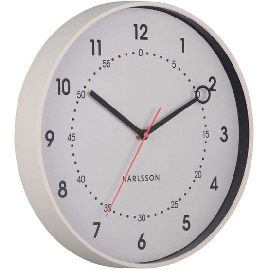 Horloge murale en résine fresco gris foncé