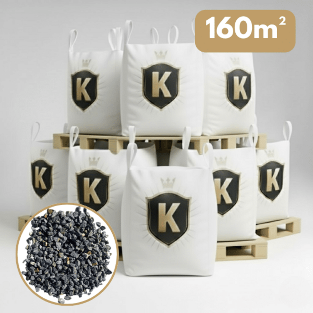 Gravillons concassés marbre bleu-gris 10/14 mm – pack 8 big bag +/- 1,5t – 160 m²