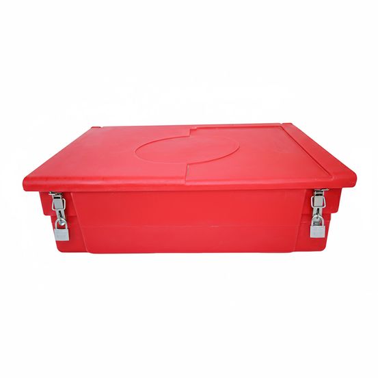 Bac à sable incendie/ à sel de déneigement 100l + grenouillères + cadenas+ pelle