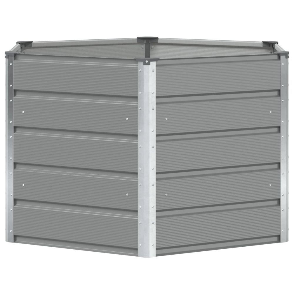Jardinière gris clair 129 x 129 x 75 cm acier