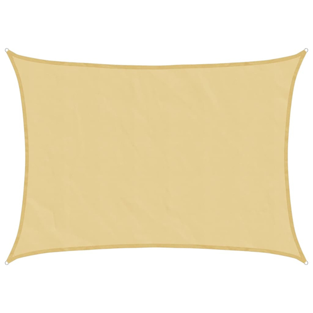 Voile d'ombrage sable 8x6 m 100 % polyester oxford