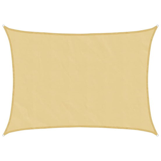 Voile d'ombrage sable 8x6 m 100 % polyester oxford
