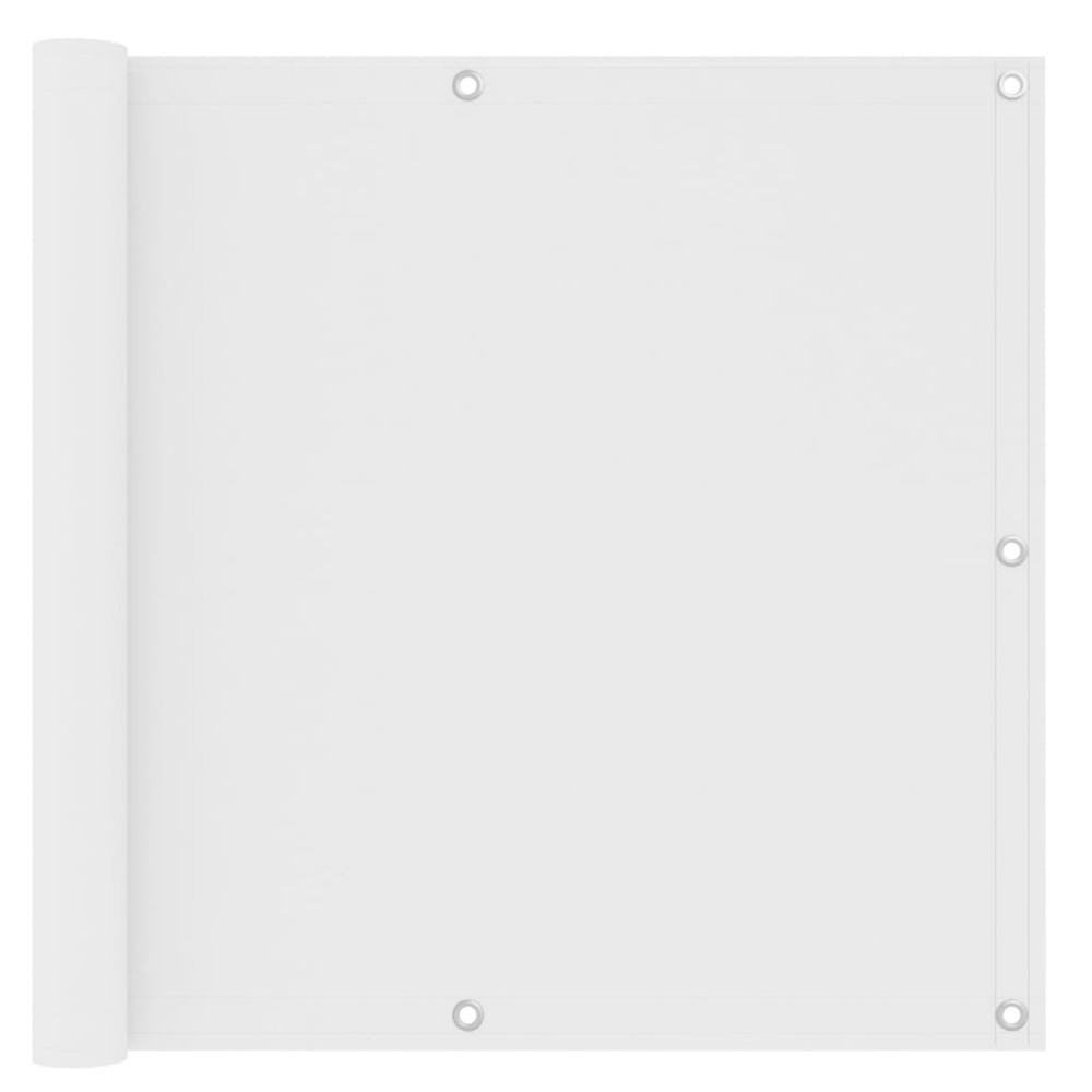 Écran de balcon blanc 90x600 cm tissu oxford
