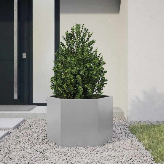 Jardinière surélevée hexagonale acier galvanisé potager jardin 69x60cm