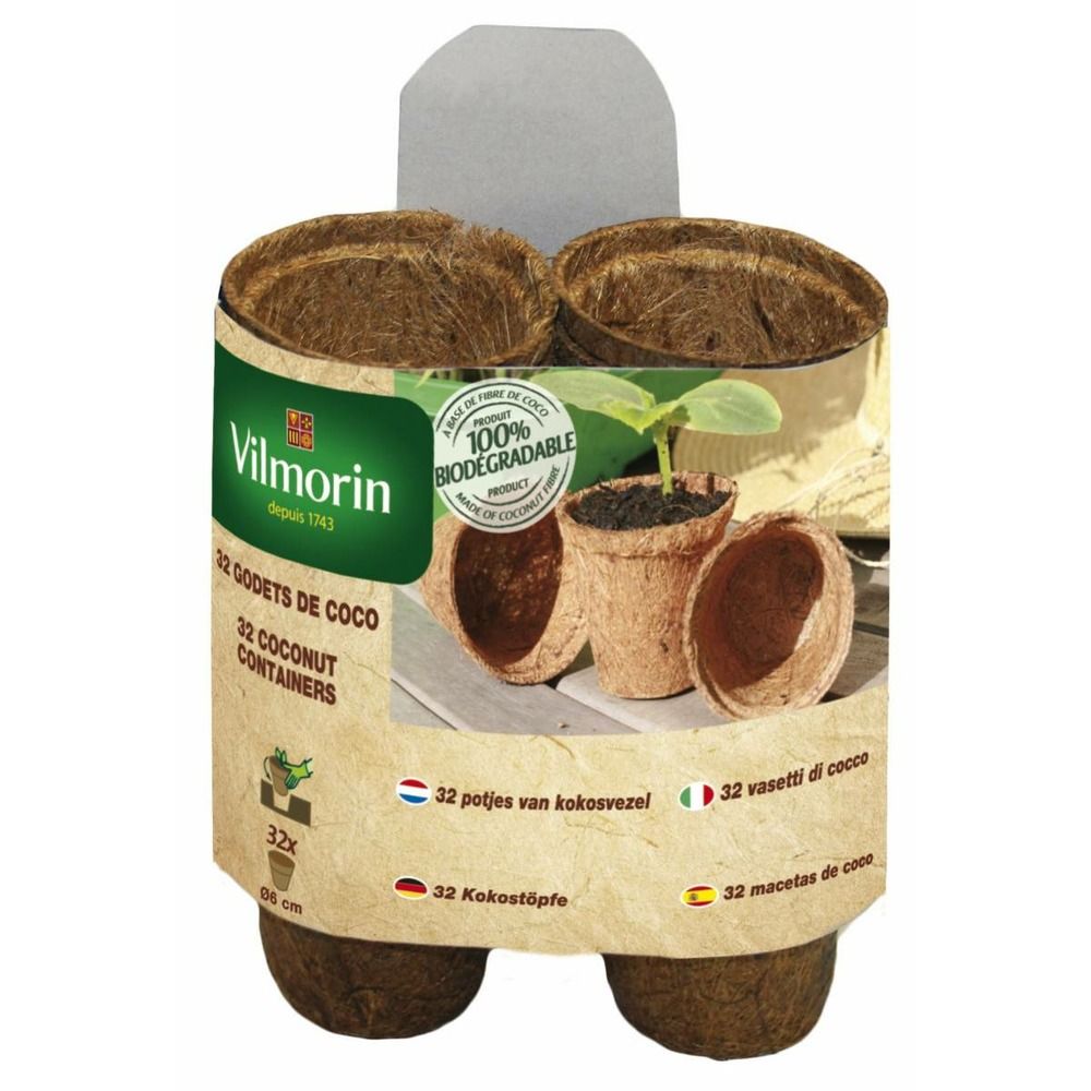 32 godets coco ronds diametre 6 cm