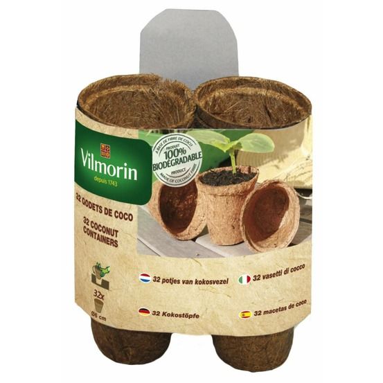 32 godets coco ronds diametre 6 cm