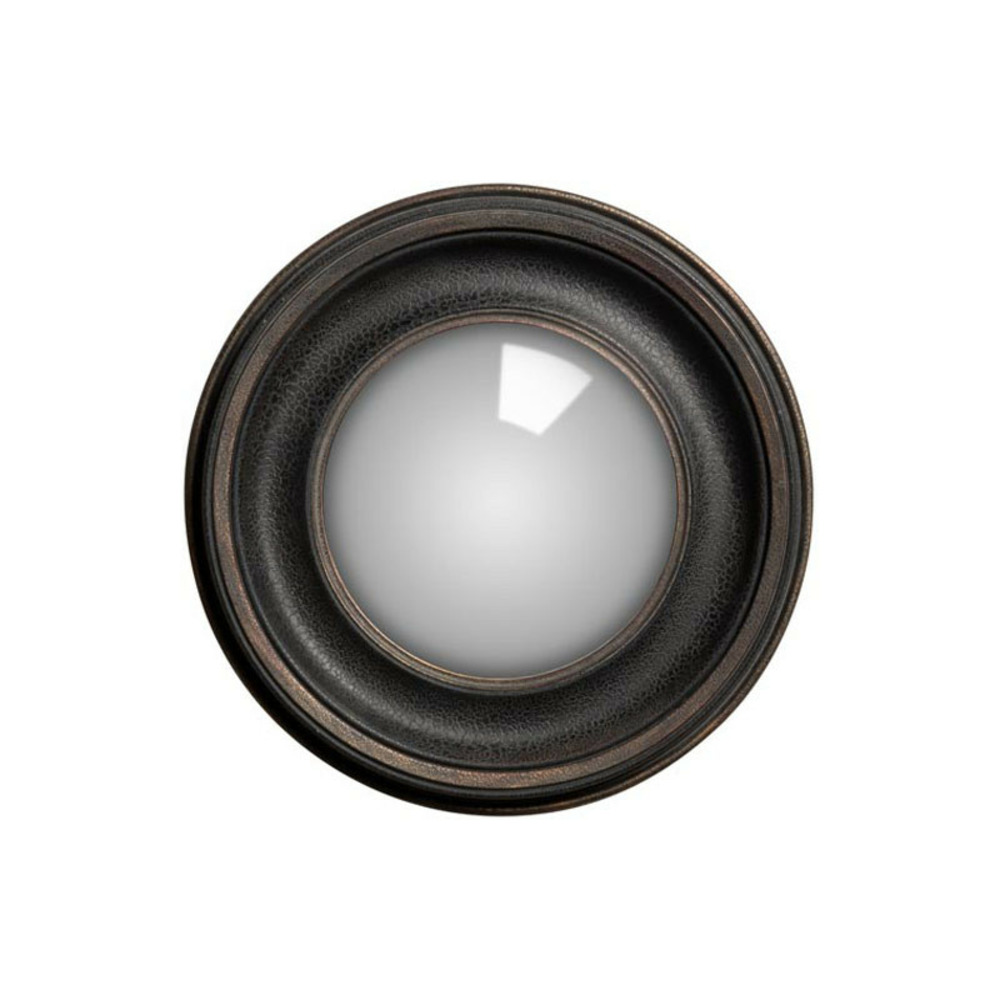 Miroir convexe patine noir 29cm