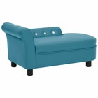 Canapé pour chien turquoise 83x45x42 cm similicuir