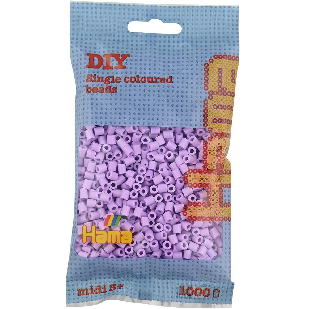 Sachet 1000 perles plastique midi mix lilas
