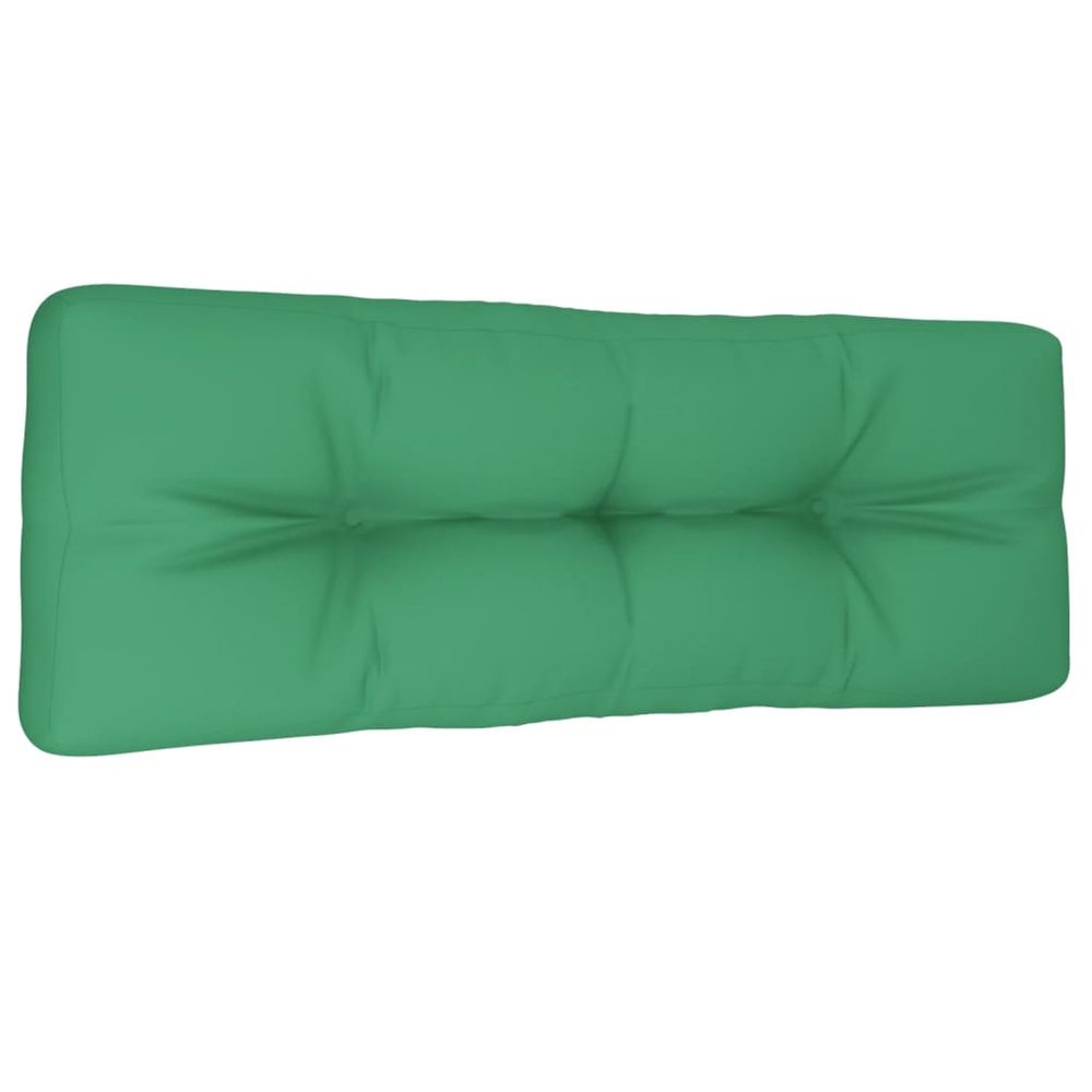 Coussin de palette vert 120x40x12 cm tissu