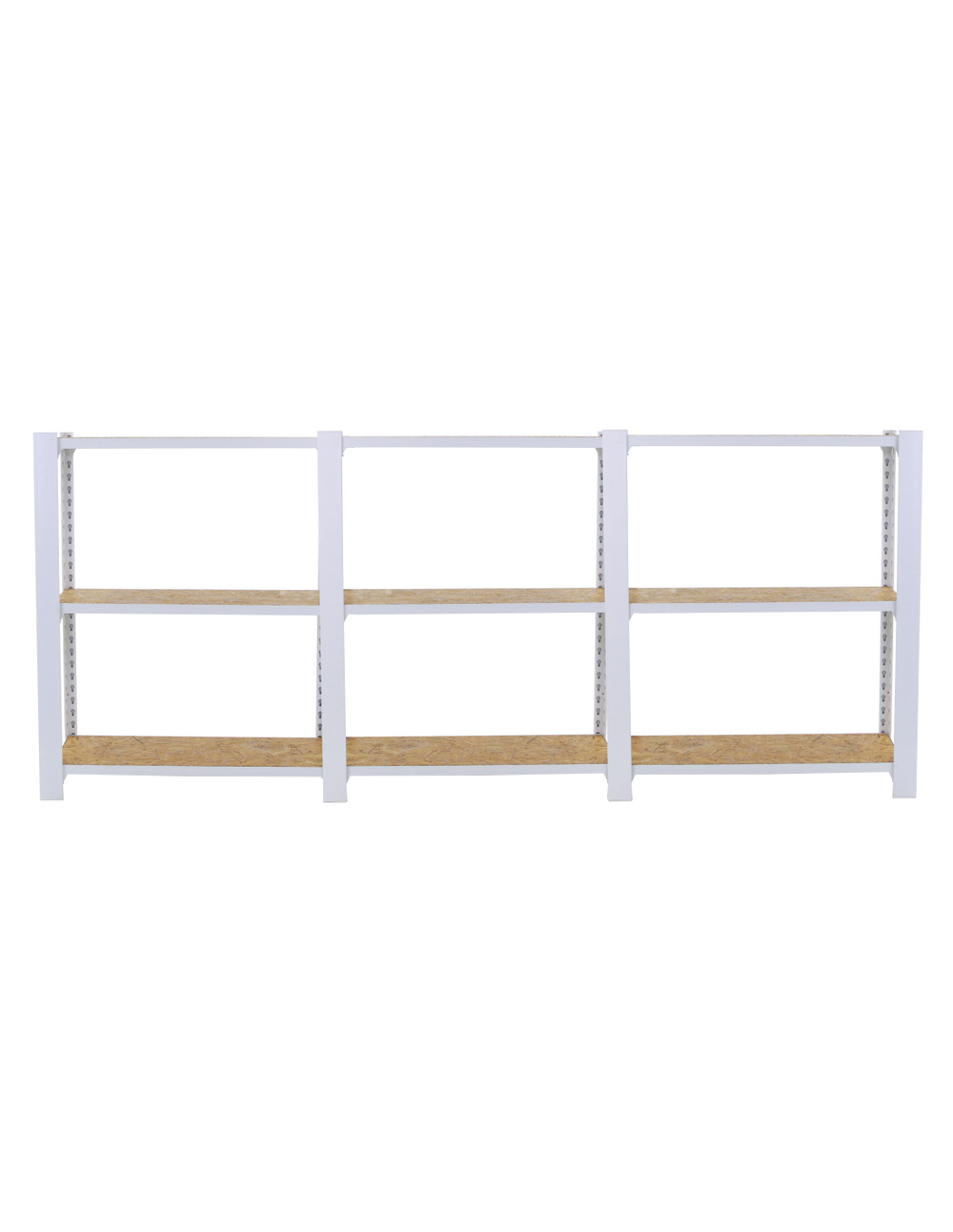 Etagère légère sans vis officlick 3/300 wood 2400 blanc/osb blanc/osb 1000x2400x300 - simonrack