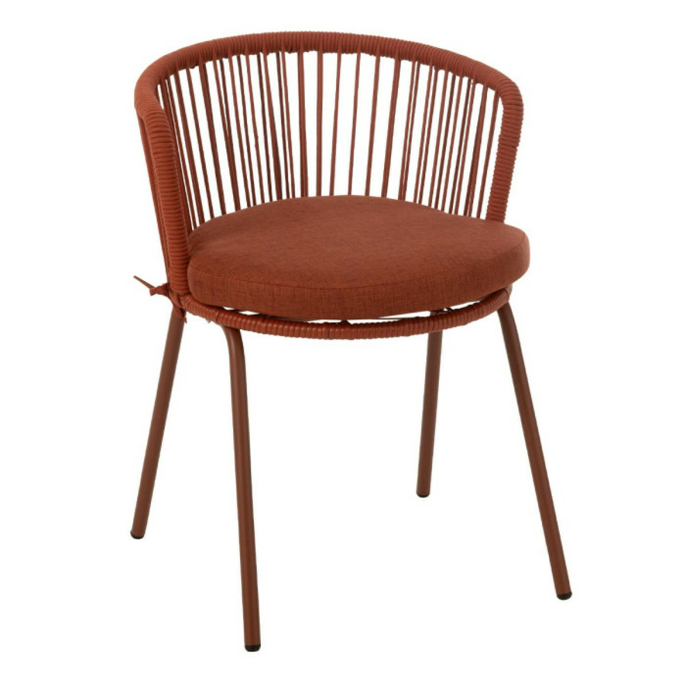 Chaise design corde toa 75cm rouge