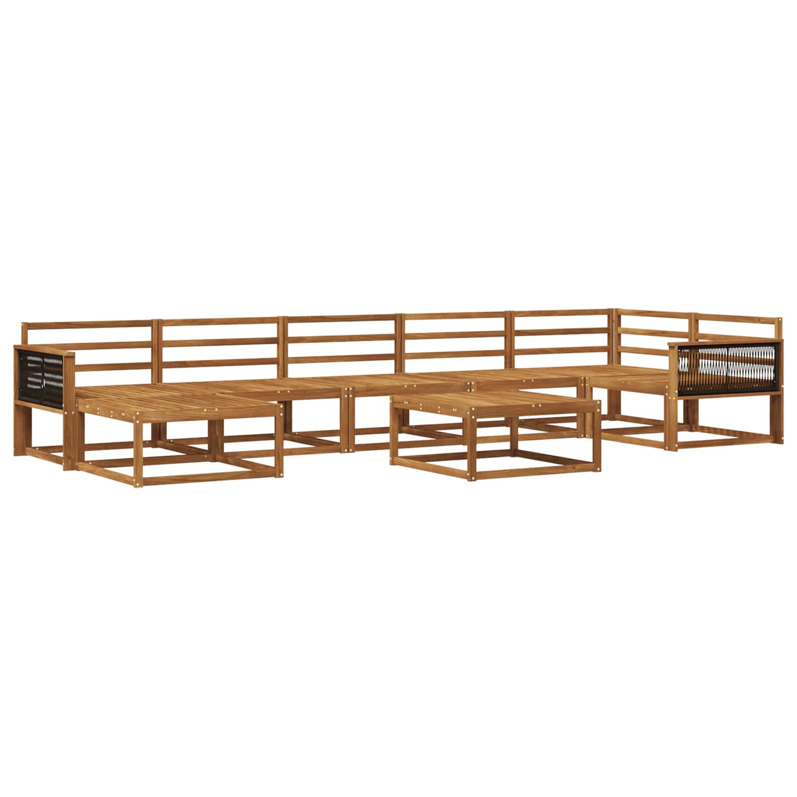Ensemble de canapés d'extérieur 8 pcs naturel