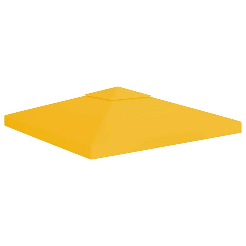 Toile de toit de belvédère 2 niveaux 310 g/m² 3x3 m jaune