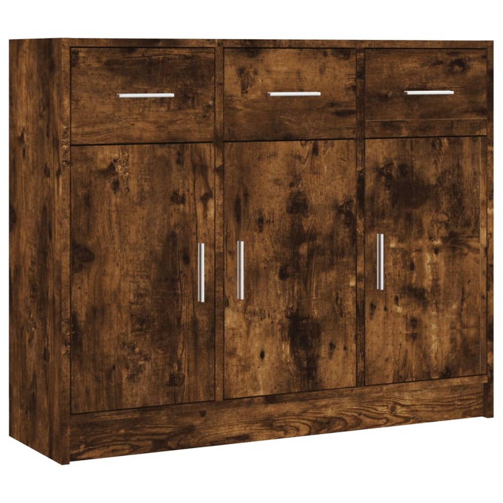 Buffet bahut commode armoire meuble de rangement organisateur cuisine salle de séjour salon 91 x 28 x 75 cm bois d'ingénierie