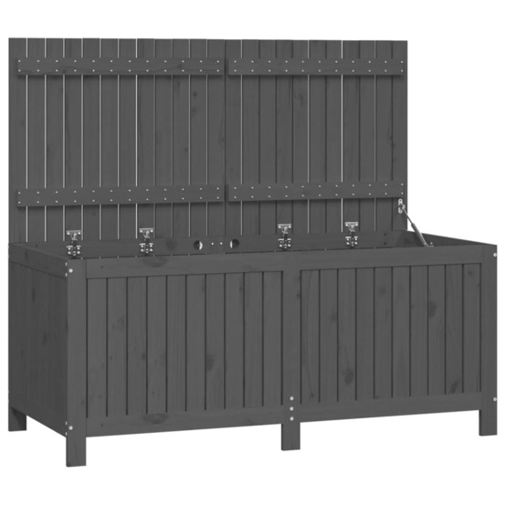 Boîte de rangement de jardin gris 147x68x64 cm bois de pin